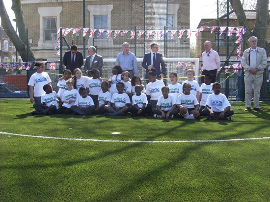 Artificial pitch opens at London school