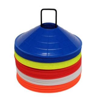 Set of 50 Football Marker Cones - Multi-Coloured