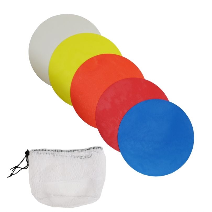 The Soccer Store Set of 10 Rubber Flat Disc Markers