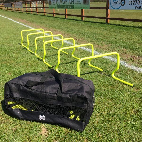 Set of 6 Agility Hurdles 6" with Carry Bag Football Speed & Agility Training 