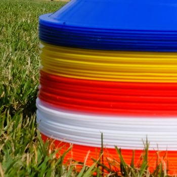 Set of 50 Football Marker Cones - Multi-Coloured