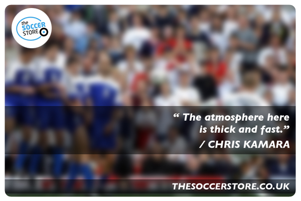 "The atmosphere here is thick and fast." - Chris Kamara Quote